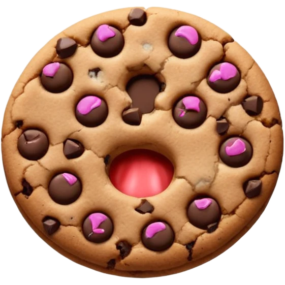chocolate cookie one bite emoji