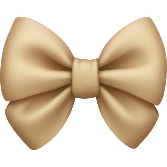 Beige bow emoji