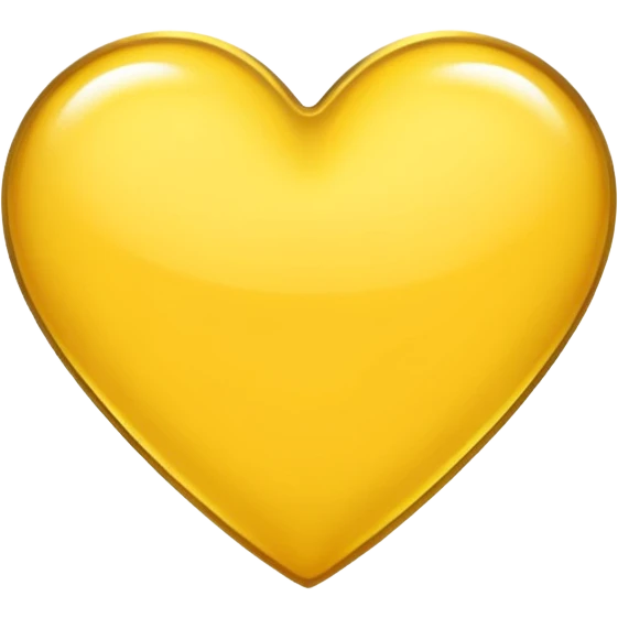 yellow heart with a gold outline emoji