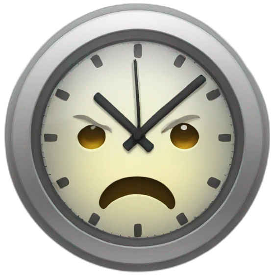 boring clock emoji