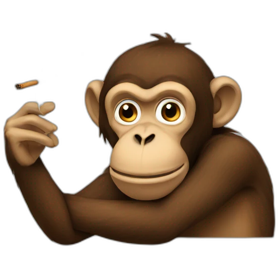 Monkey smoke emoji