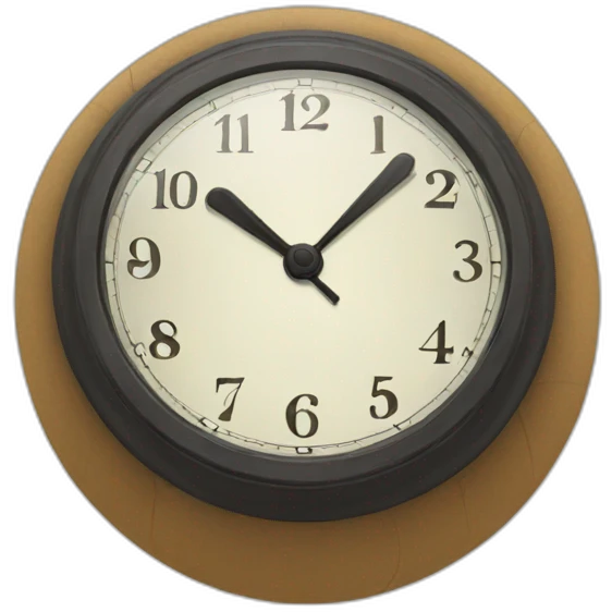 floating clock emoji