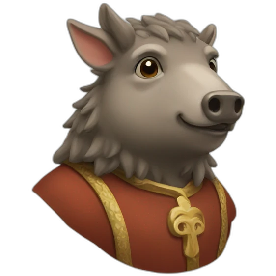saint boar emoji