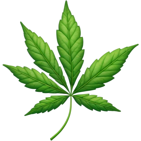 Cute weed leaf emoji