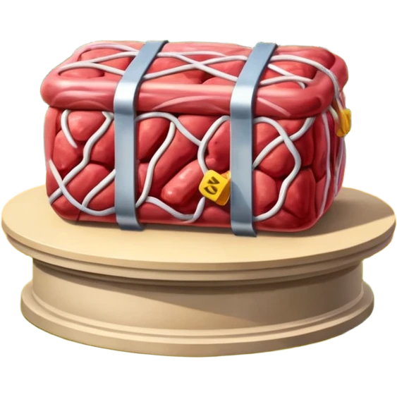  paris SPAM meat jeff koons style  sculpture art landscape painting  emoji