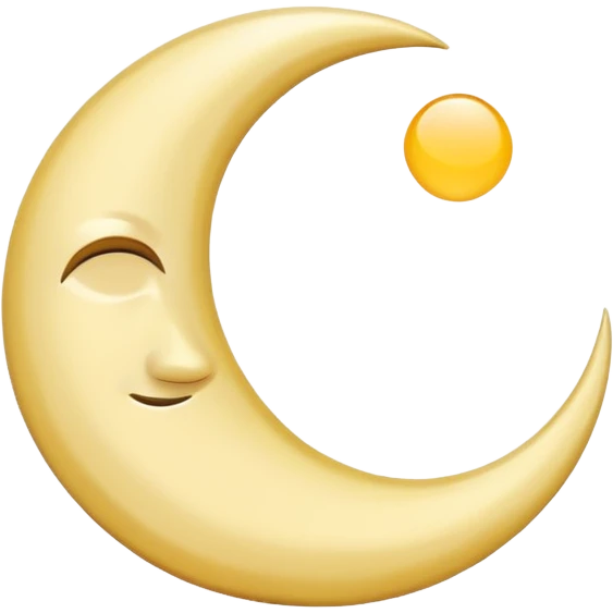 Cut moon emoji