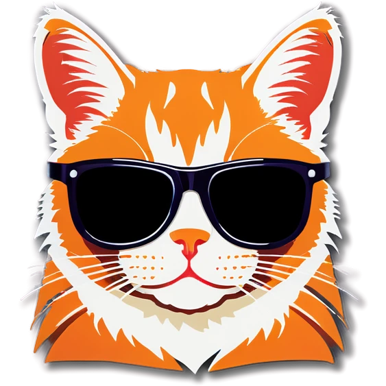 Cat with sunglasses emoji