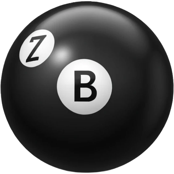 Black pull Ball with MB written on it emoji