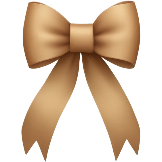 Light brown ribbon tied in a bow emoji