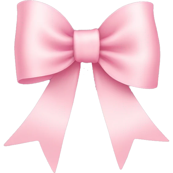 light pink ribbon bow emoji