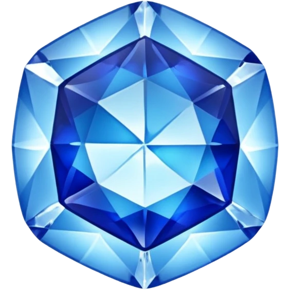 Blue Gem with an Ice Flake Inside emoji