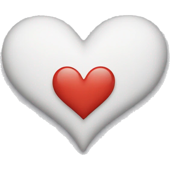 White heart with stamps emoji