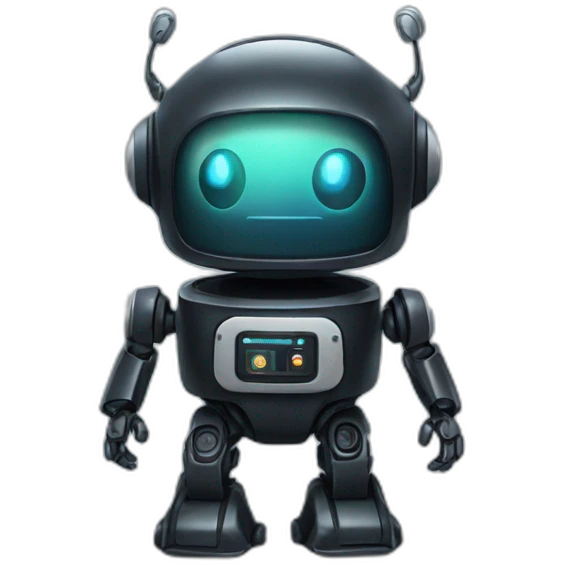cute space black robot emoji