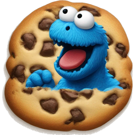 Trex Cookie Monster  emoji