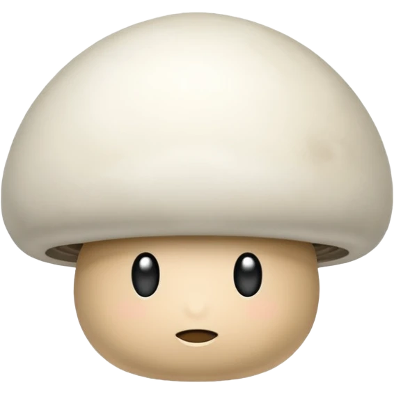 Button mushroom emoji