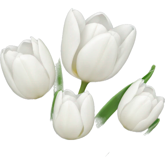 White tulips emoji