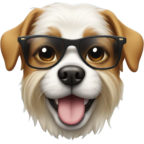 Dog with cool glasses emoji