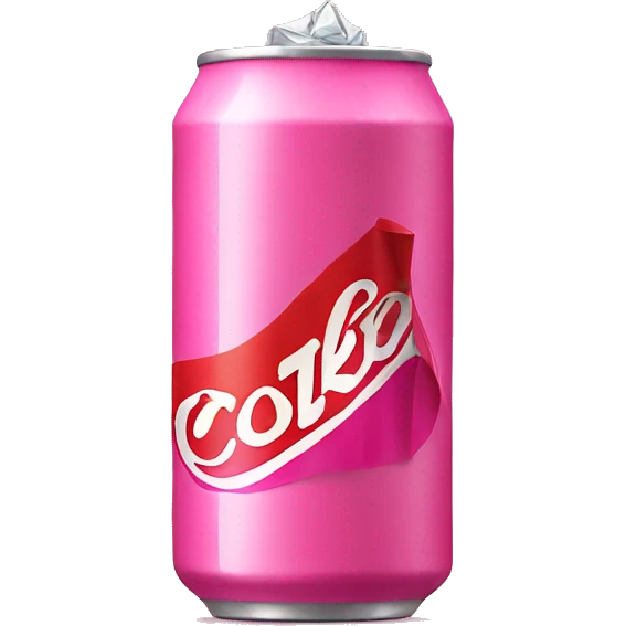 Pink coke with a pink bow rapped around it emoji