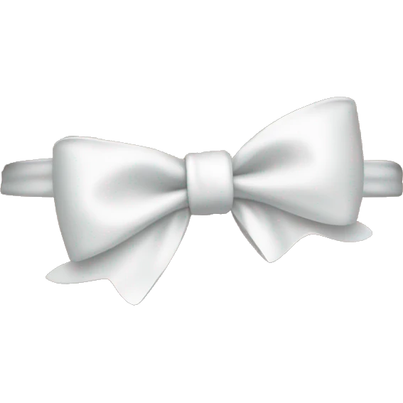white satin bow emoji