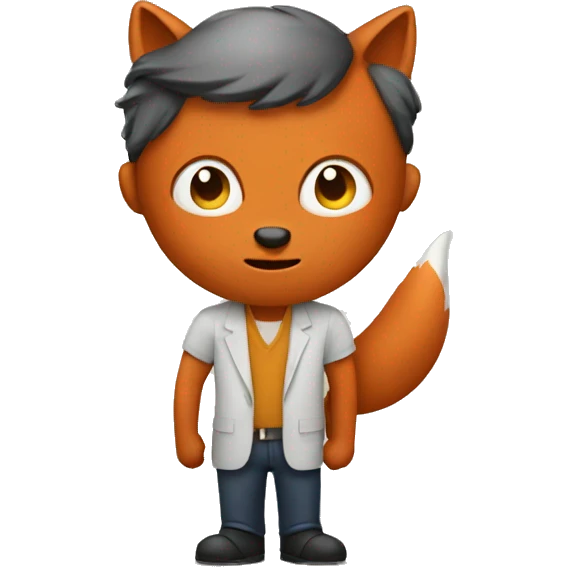 man turning into fox emoji