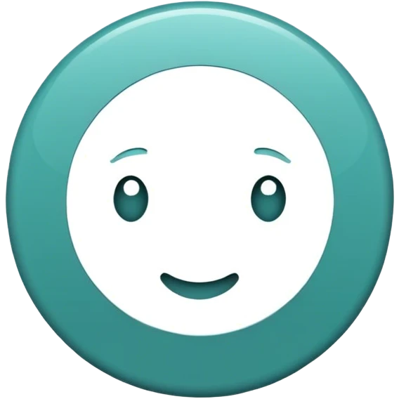 Teal colored circle emoji