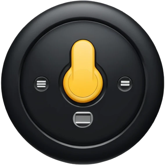 switch on button in black emoji