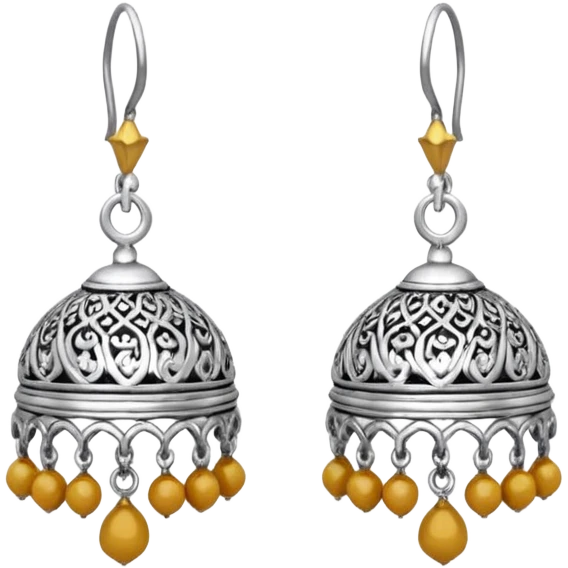 Small Silver jumka earing emoji for copy paste emoji