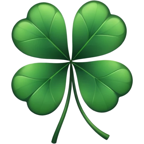 Black four leaf clover emoji