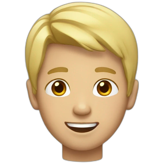 asian guy with blonde hair, earrings emoji