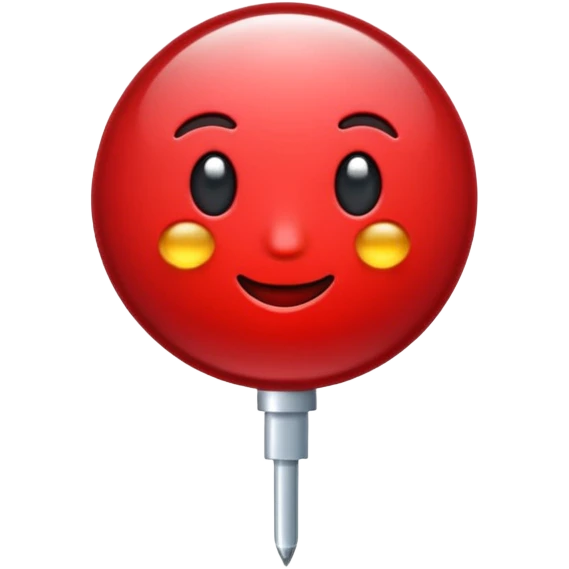 glitter red pin emoji