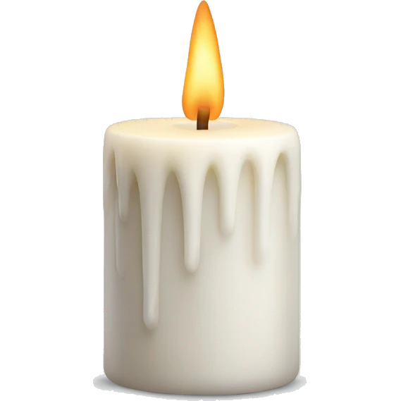 White Fall candle emoji