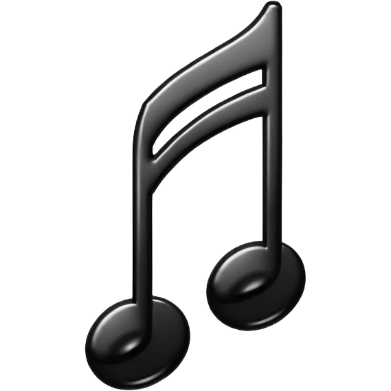 black music note emoji