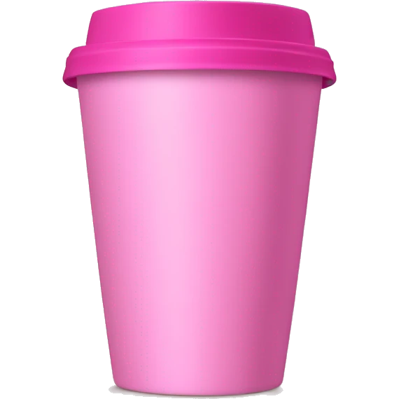 Pink insulated coffee cup emoji