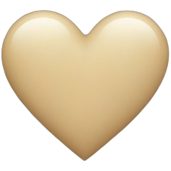 beige heart emoji
