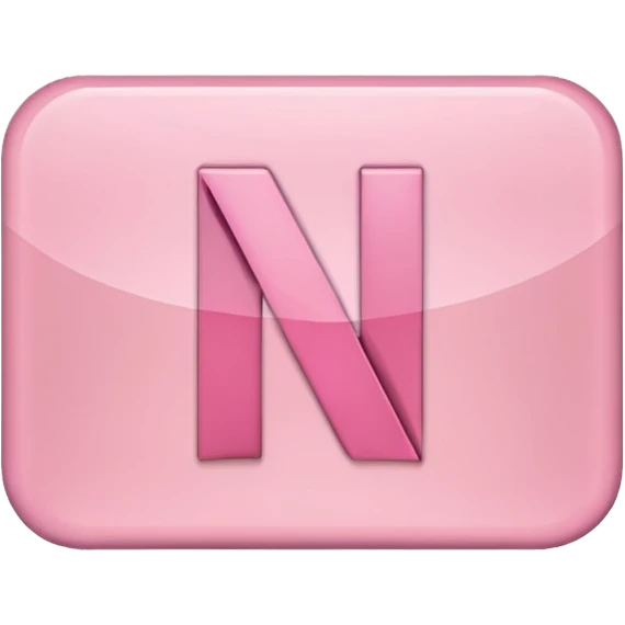 Netflix aesthetic "N" logo in pastel pink emoji