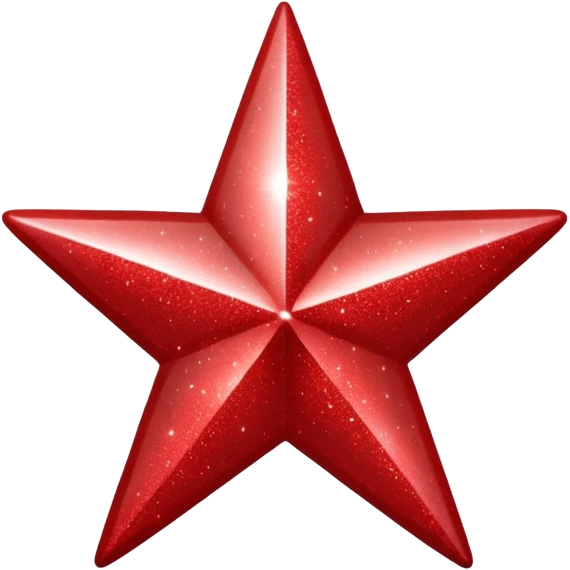 red glitter star emoji