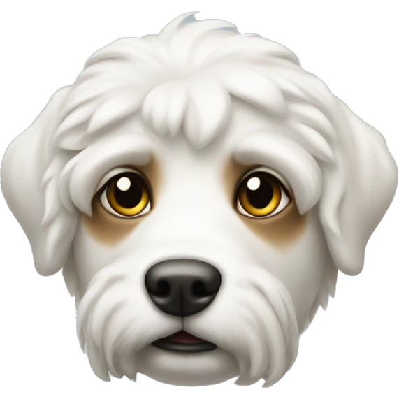witte hulp hond emoji
