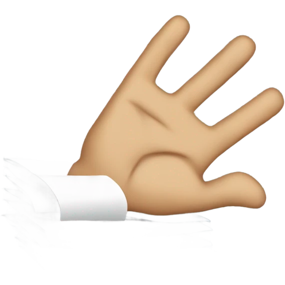 hand holding pile of paper emoji