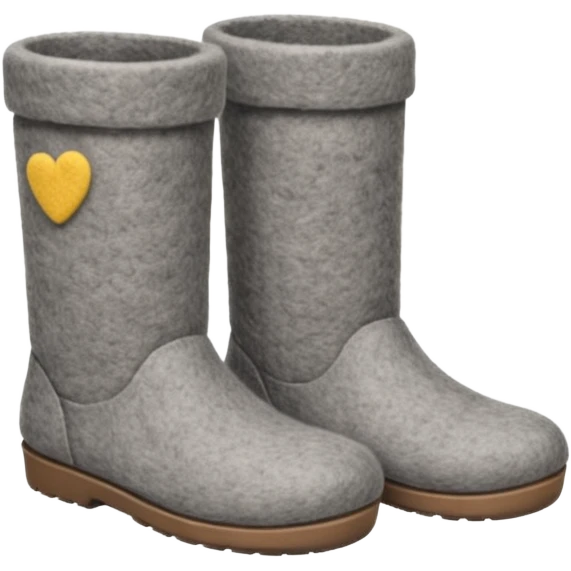 felt boots made entirely of felted wool without soles emoji