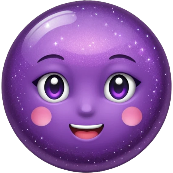 bolinha glitter roxo emoji