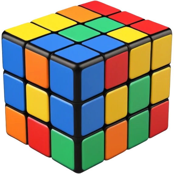 Rubik’s cube with motion lines emoji