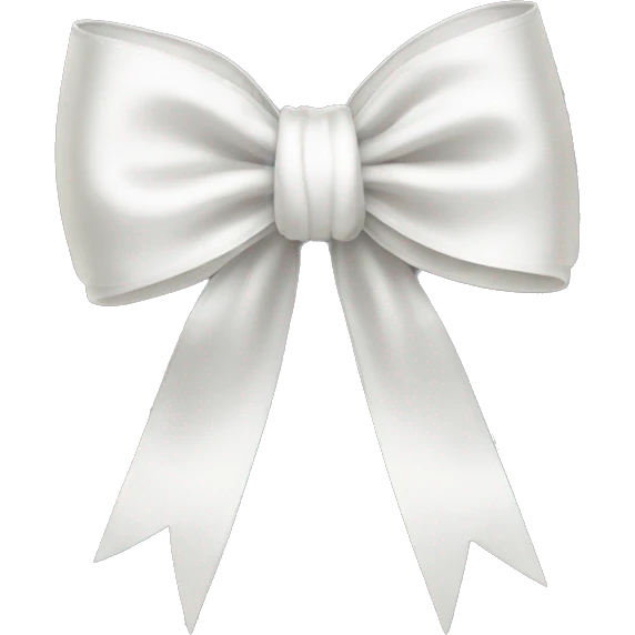 white satin bow emoji