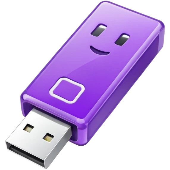 purple usb drive square emoji