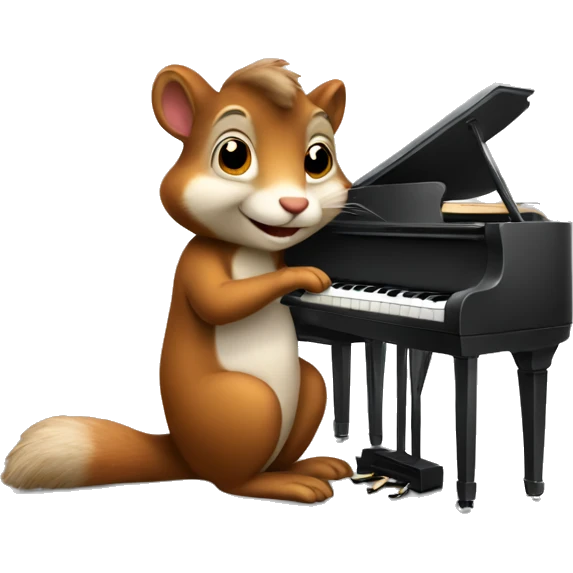Squirel playing piano emoji