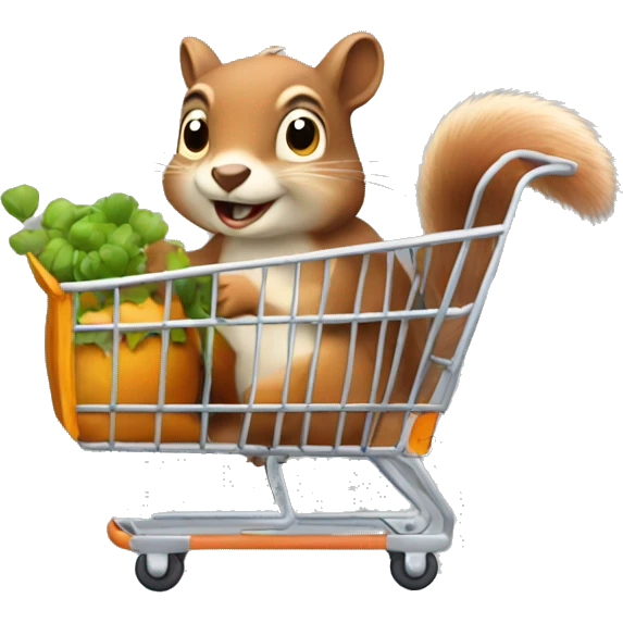 squirrel with trolley emoji