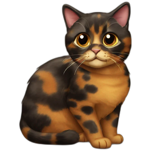 Tortoiseshell cat emoji