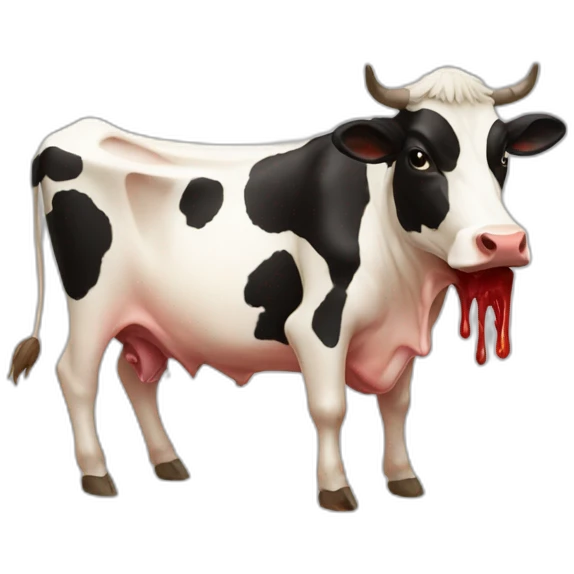 slaughtered cow emoji