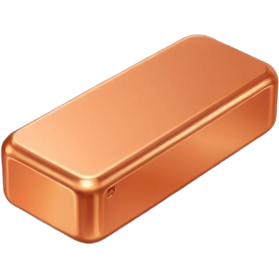 Create an Android-style emoji of a copper ingot. Make it simple, flat ...
