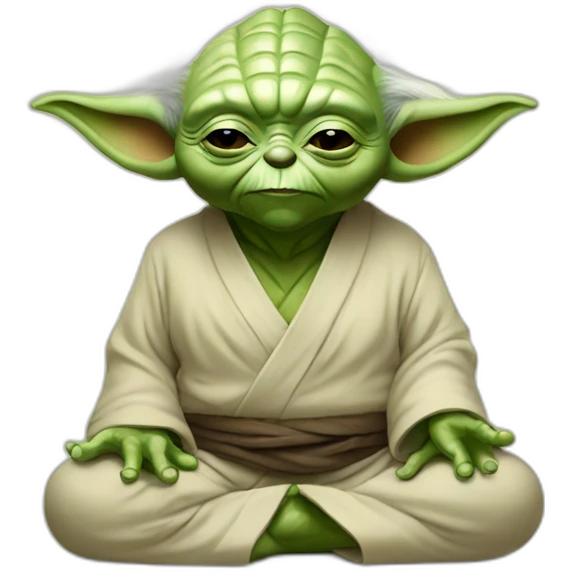 Yoda yoga drunk emoji