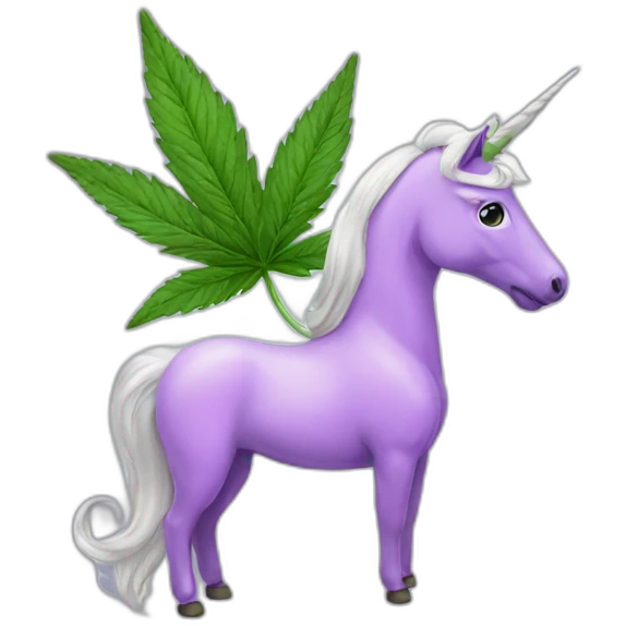 Licorne weed emoji
